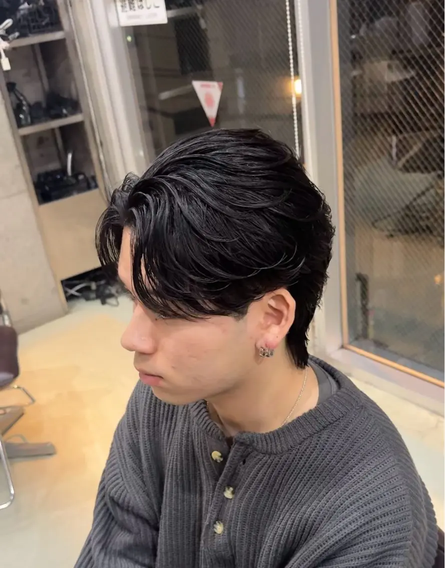 【５月限定❗️ミニモ学割メンズ】カット＋パーマ※ケアパーマの写真
