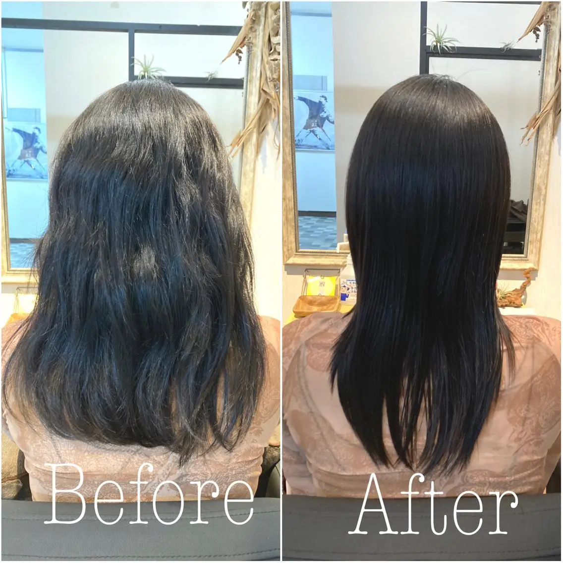 ロング カット 縮毛矯正 トリートメント ヘッドスパ Holidays sharesaronのヘアスタイル