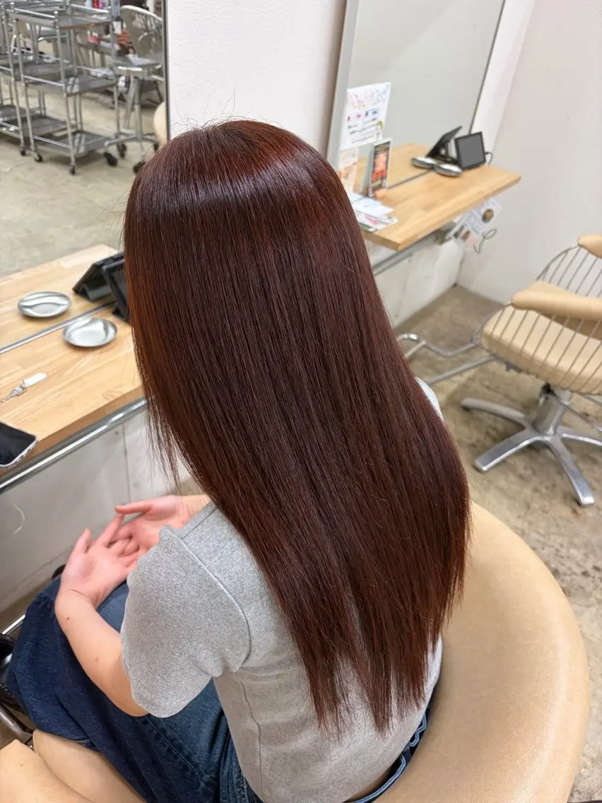 ロング オレンジブラウン ヘアカラー カラーリスト KOTOMIのヘアスタイル