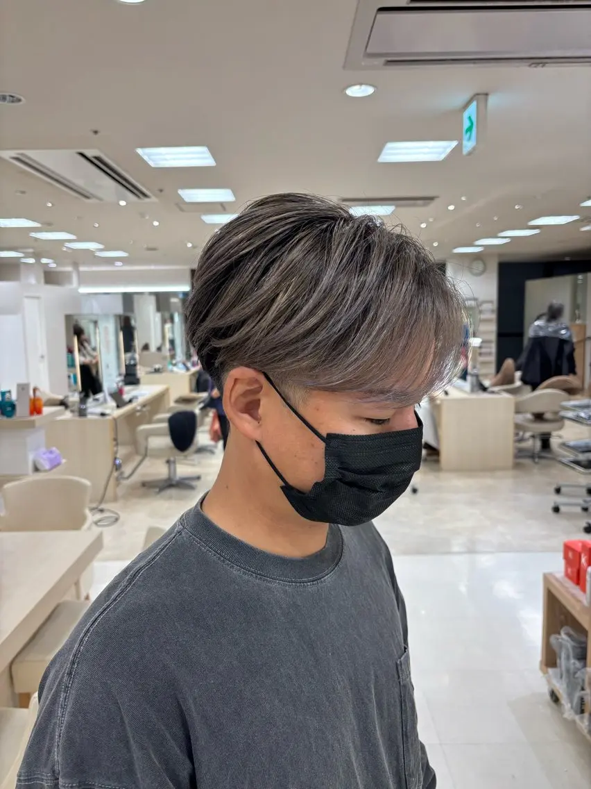 カラー メンズ カット ヘアカラー トリートメント 湘南/メンズパーマ/ ハイライト/ユチカのヘアスタイル