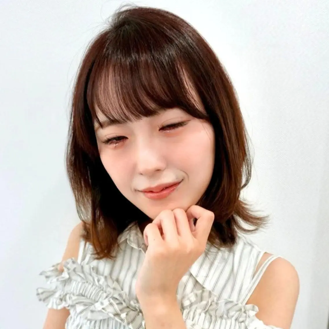ミディアム カラー ブラウンカラー チョコレートブラウン 透明感カラー ボブ 小顔カット ❇️安達 優心❇️ レイヤー/艶髪特化のヘアスタイル
