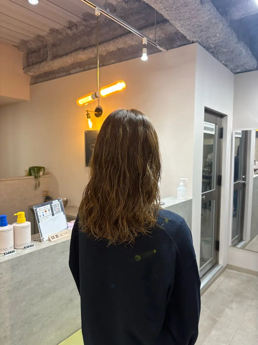 ミディアム パーマ しゅり Flag hairのヘアスタイル