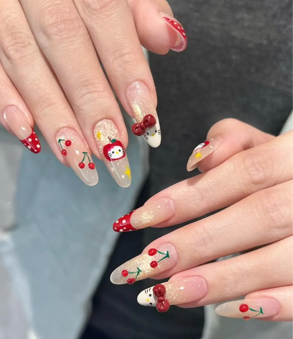 ネイル アートネイル オーロラネイル チークネイル 長さ出し フットネイル ハンドネイル Blossom nail_研修のネイルデザイン