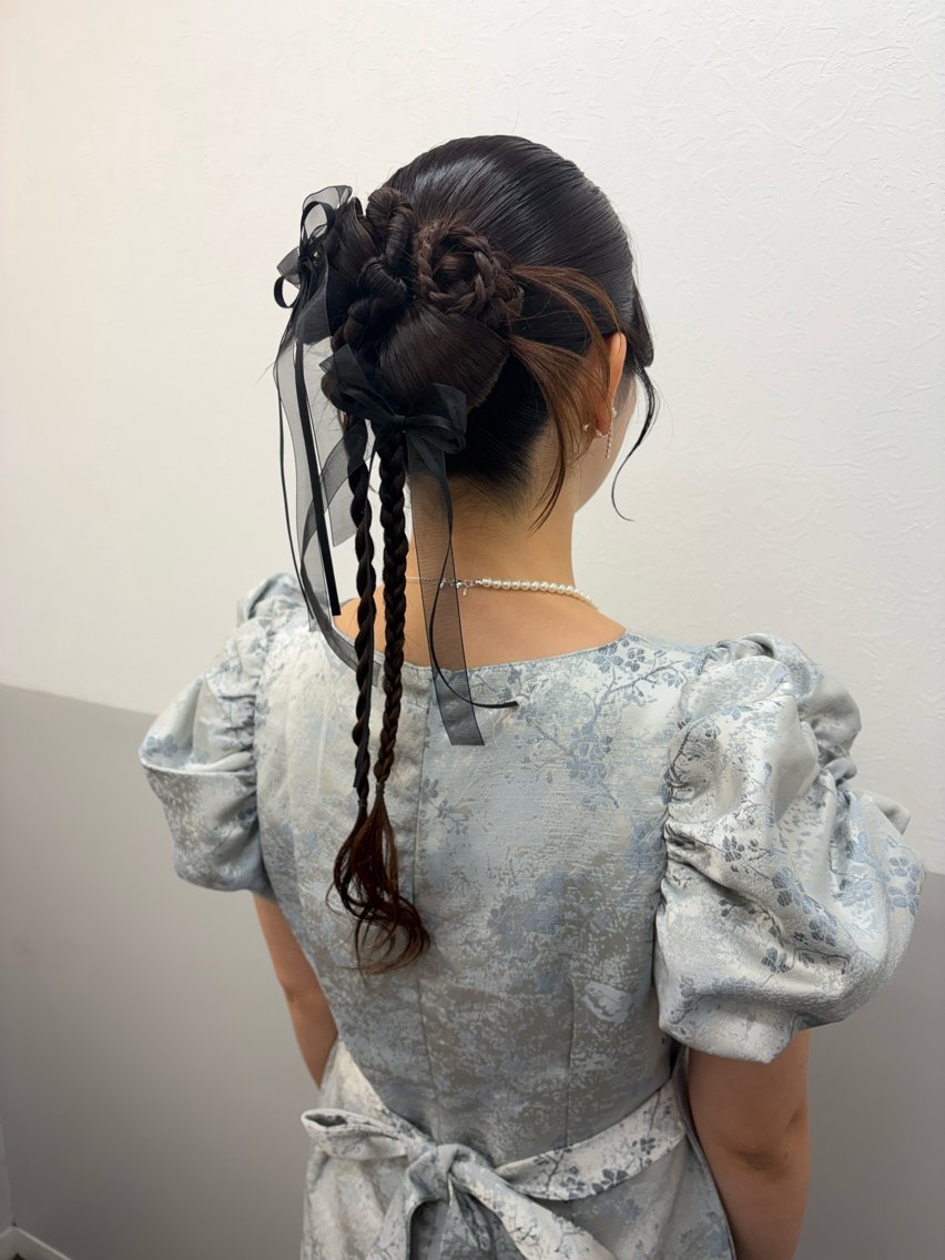 ロング ヘアアレンジ ヘアセット 薄田 珠美のヘアスタイル