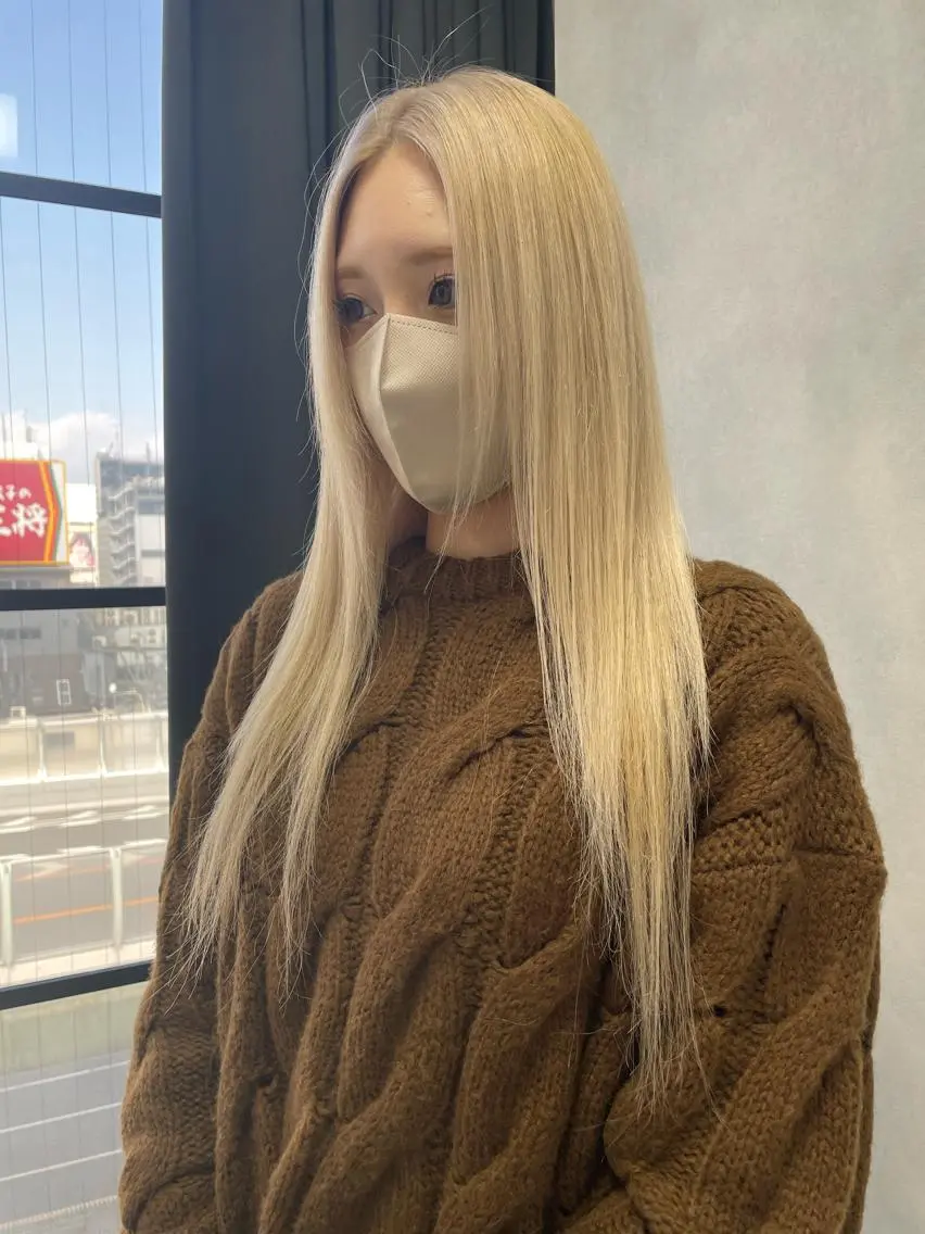【ブロンド】※憧れのつやつやブロンドハイブリーチダブルカラー+トナーTr※ 20000円の写真