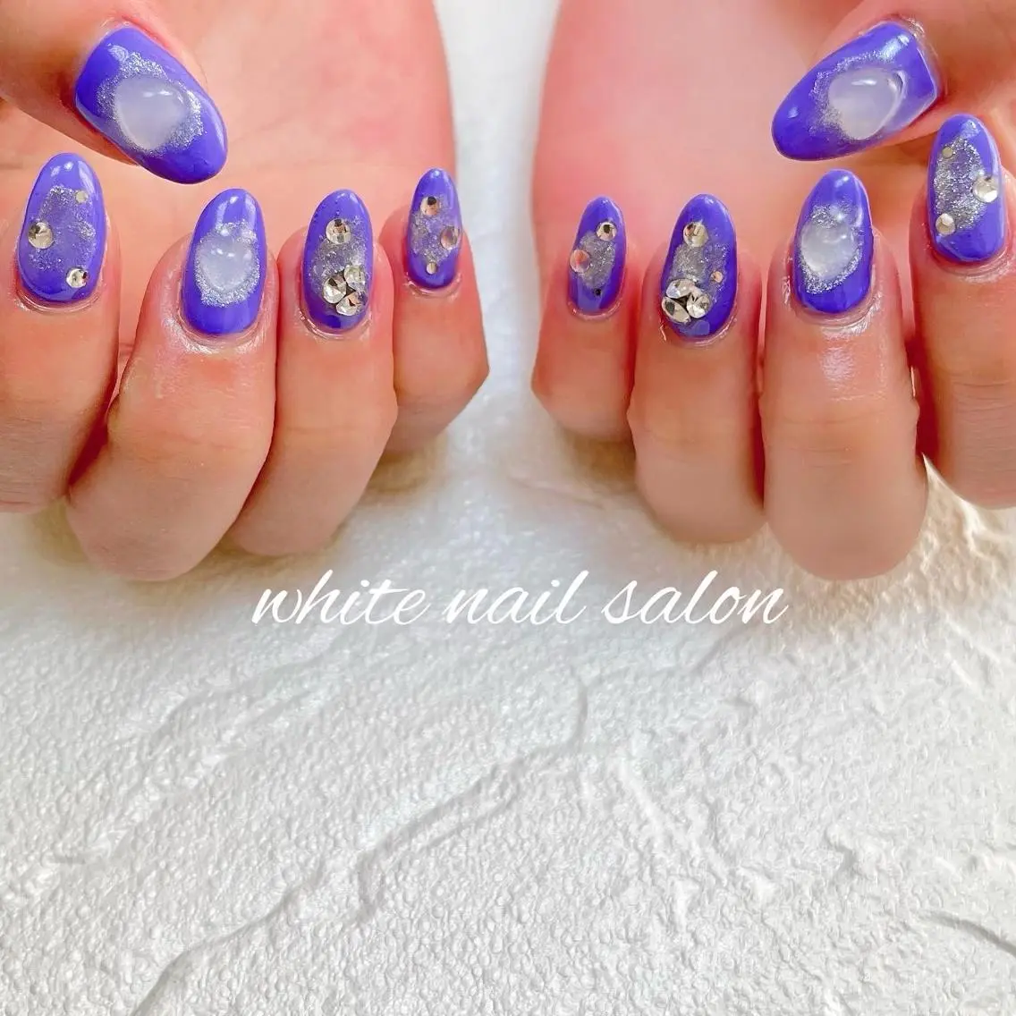 ネイル フットネイル ジェルネイル ハードジェル ラメ(グリッター) 持ち込み ハンドネイル white nail salonのネイルデザイン