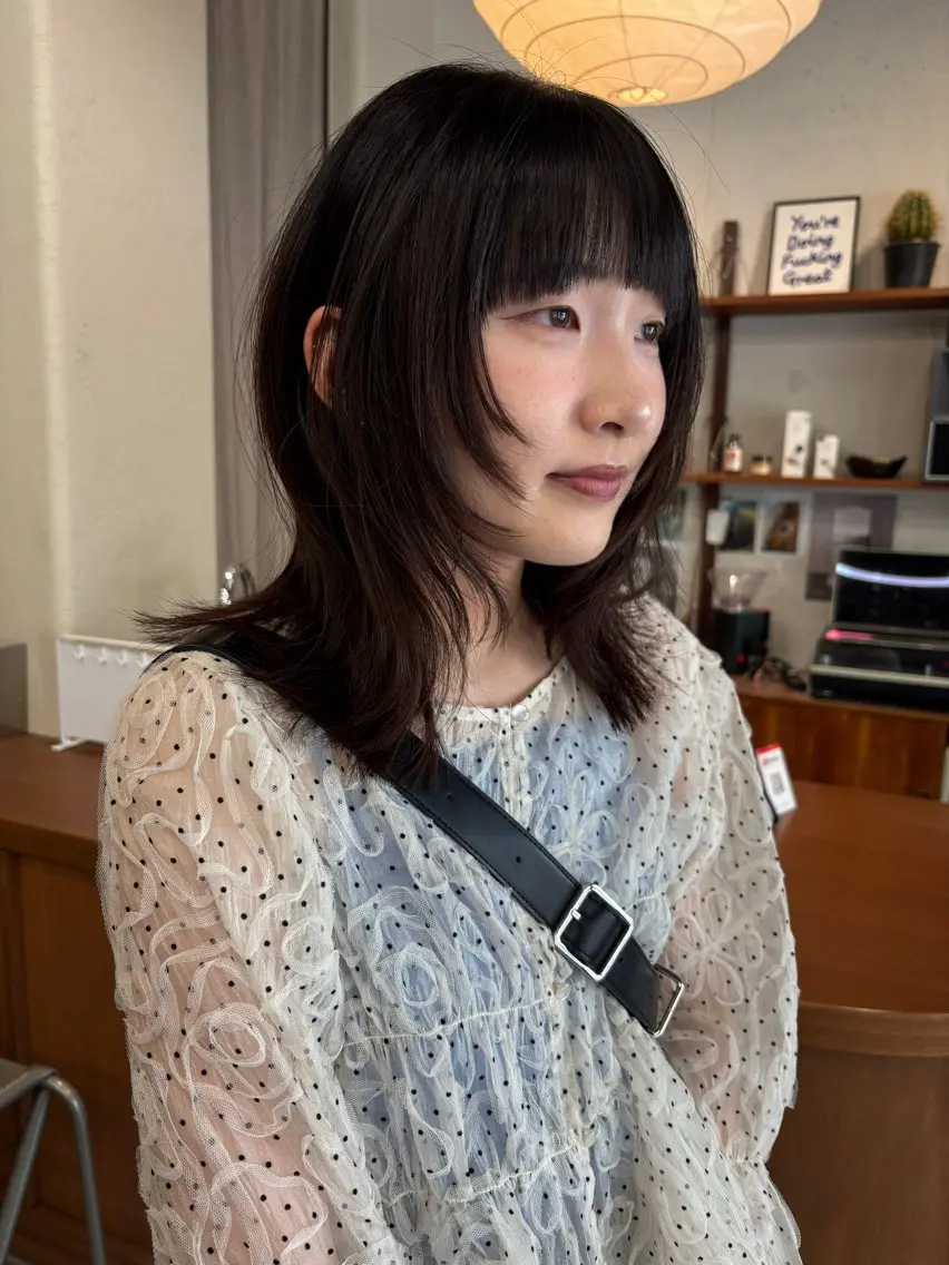 ミディアム カット ヘッドスパ 永田 愛莉のヘアスタイル