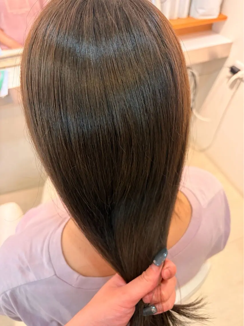 ロング カット ヘアカラー トリートメント hair bonitaのヘアスタイル