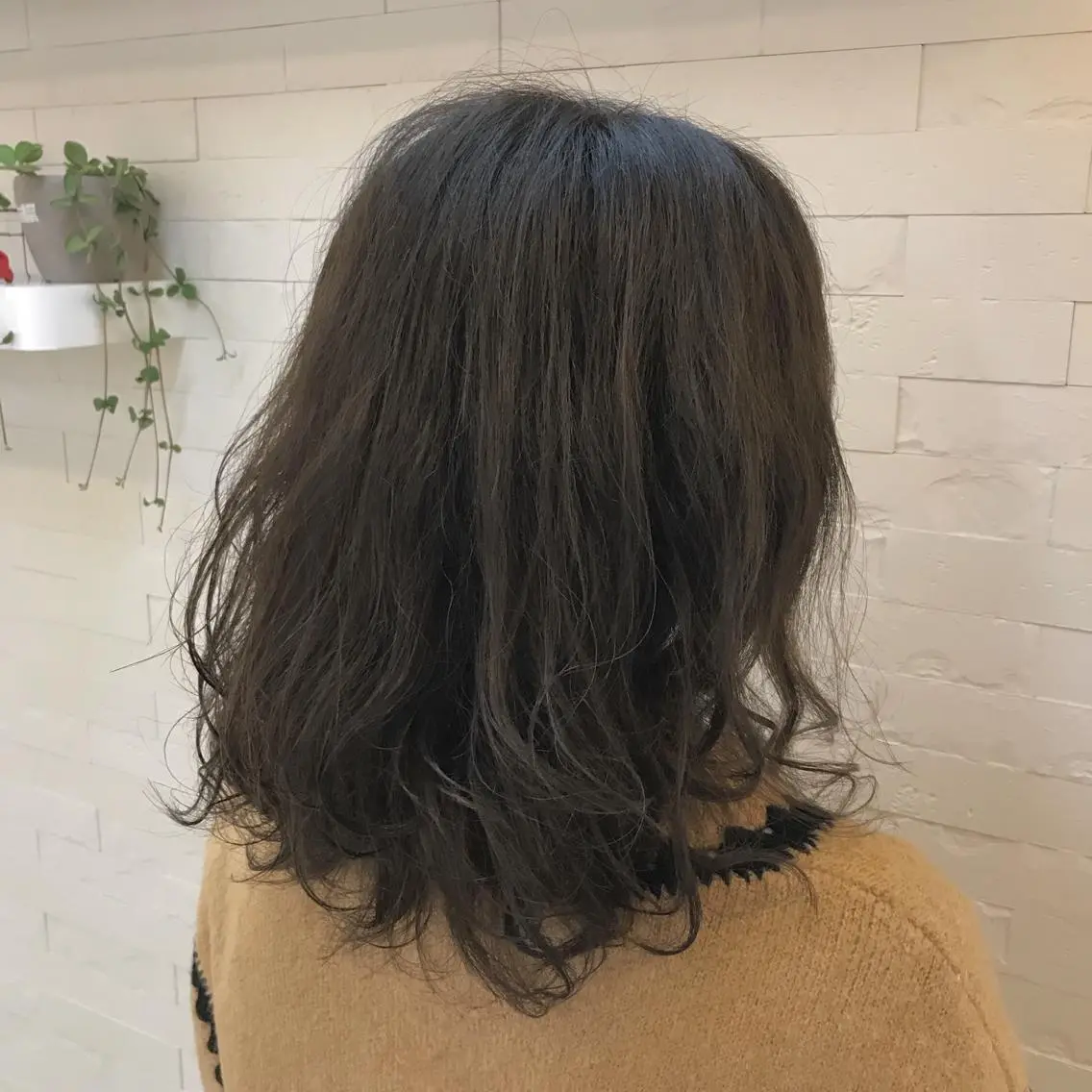 ミディアム カラー パーマ ハイライト✖️ 暗髪🤎Nahoのヘアスタイル