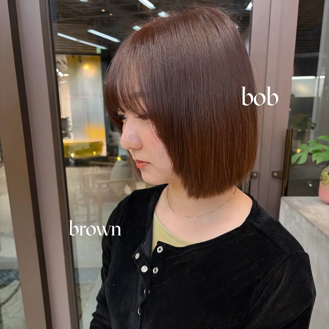 カラー ブラウンカラー ボブ カットモデル募集中 🤍harunaのヘアスタイル