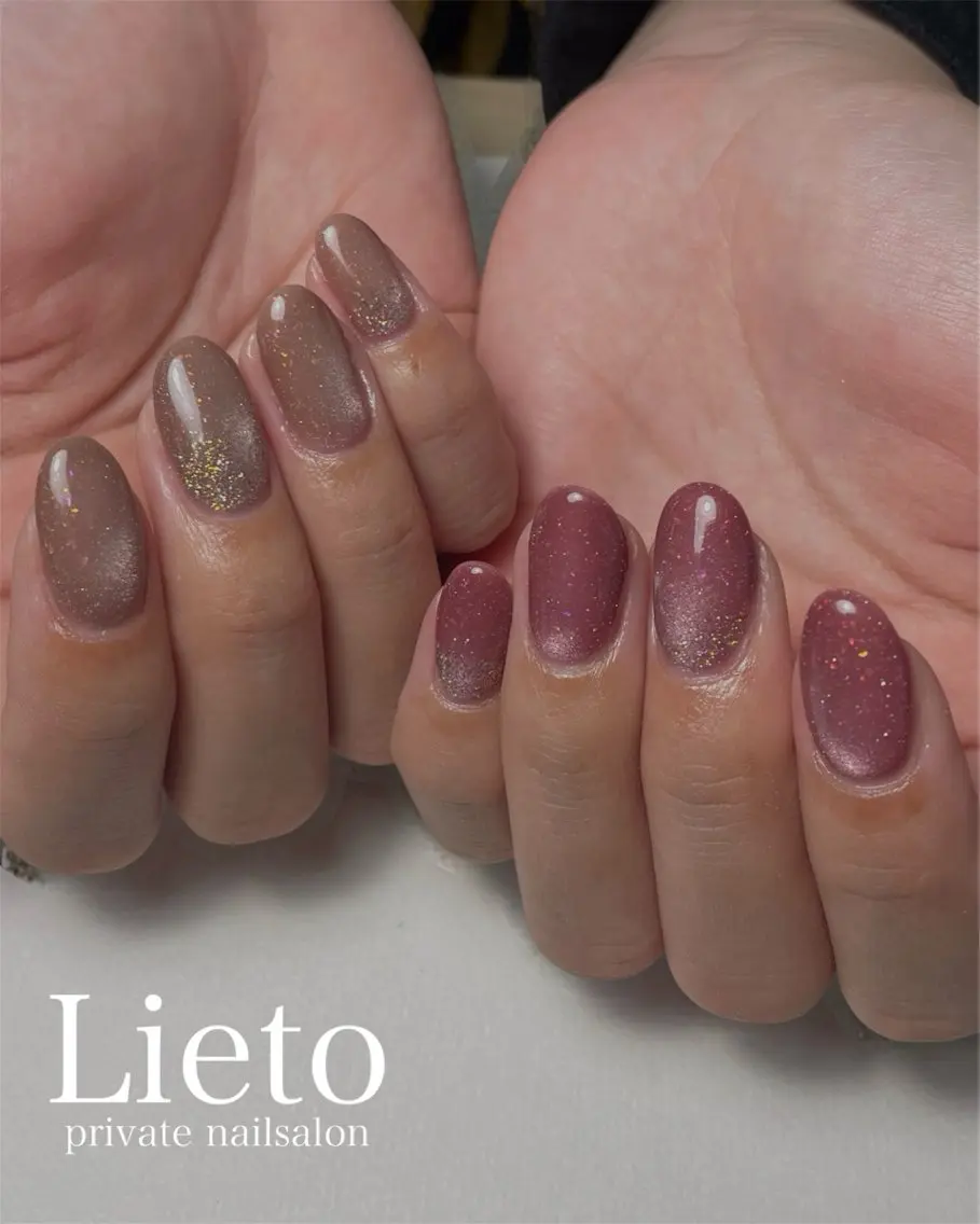 ネイル フレンチネイル グラデーション マグネットネイル ニュアンスネイル ワンカラーネイル nailsalon Lietoのネイルデザイン