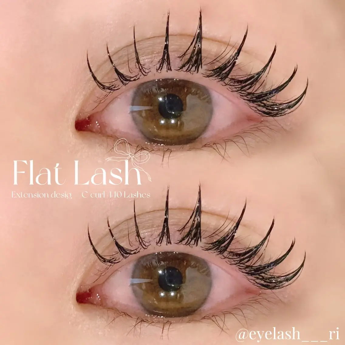 マツエク・マツパ Cカール フラットラッシュ マツエク eyelash Lily Rinaのマツエク・マツパデザイン