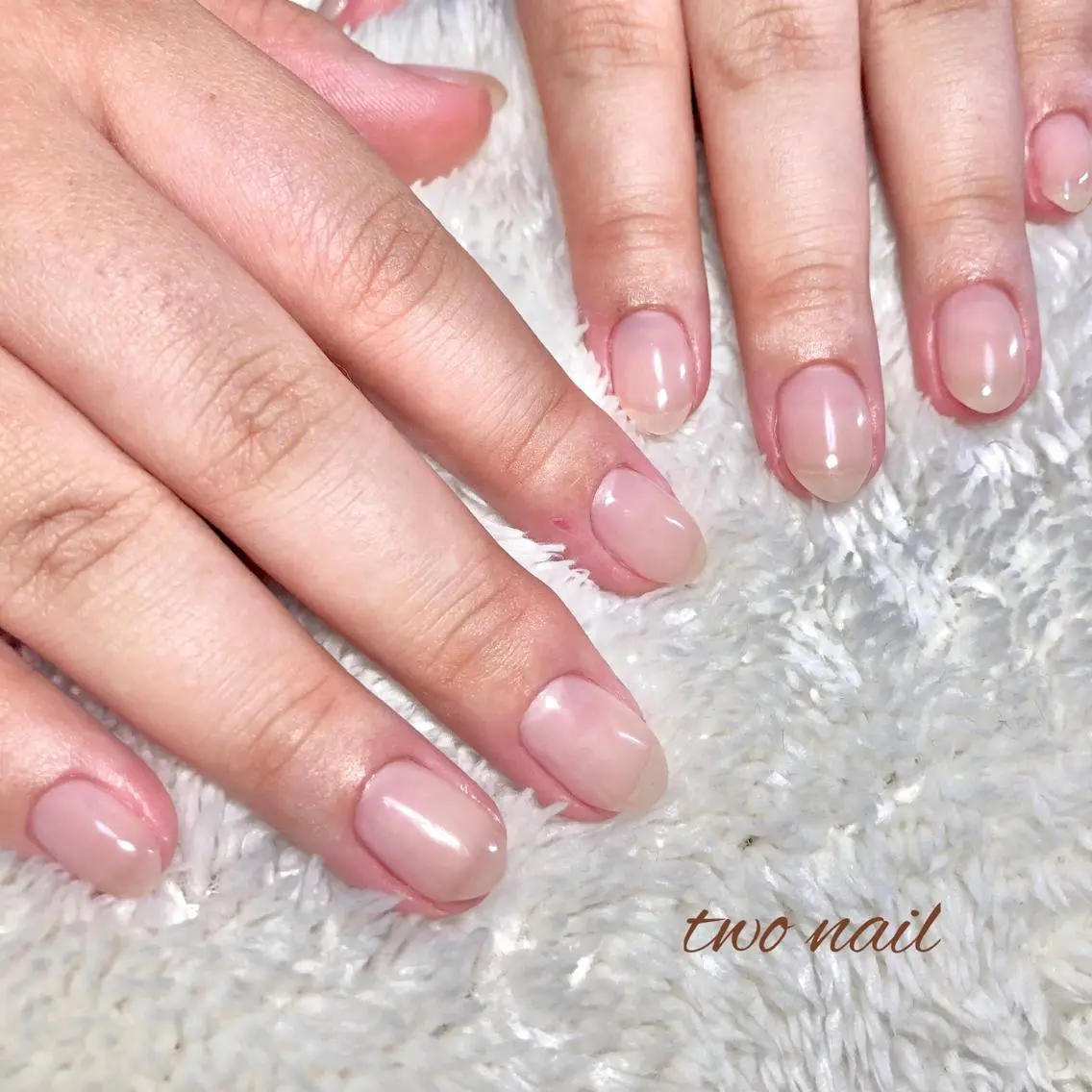 ネイル アートネイル フットネイル ハート ニュアンスネイル ホワイト ハンドネイル two nailのネイルデザイン