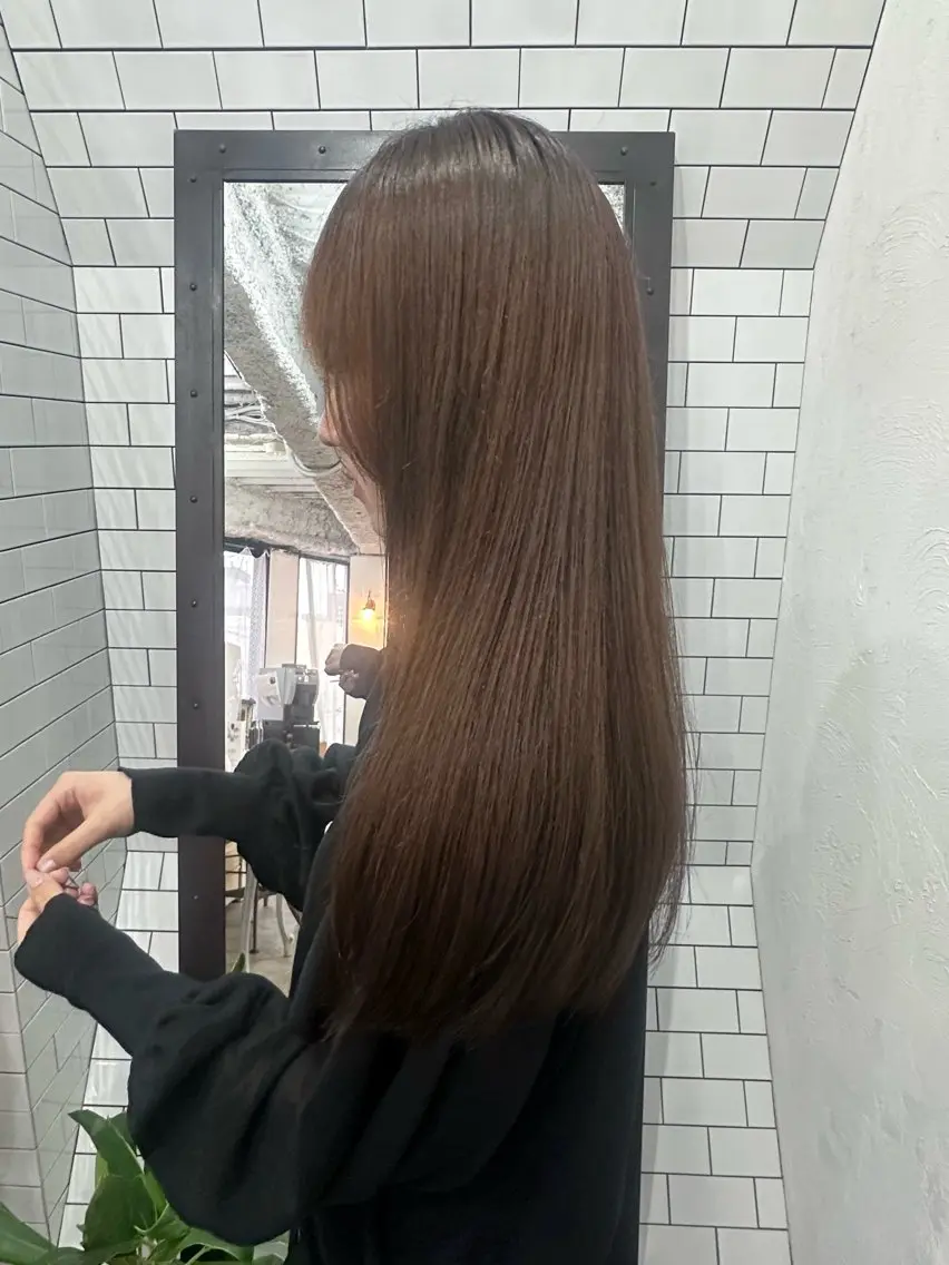 ロング カット 縮毛矯正 妙見 知洋のヘアスタイル