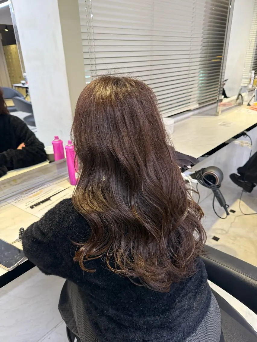 ロング カラー グレージュ カット ヘアカラー 韓国風グレージュ 🤍たくみ🤍のヘアスタイル