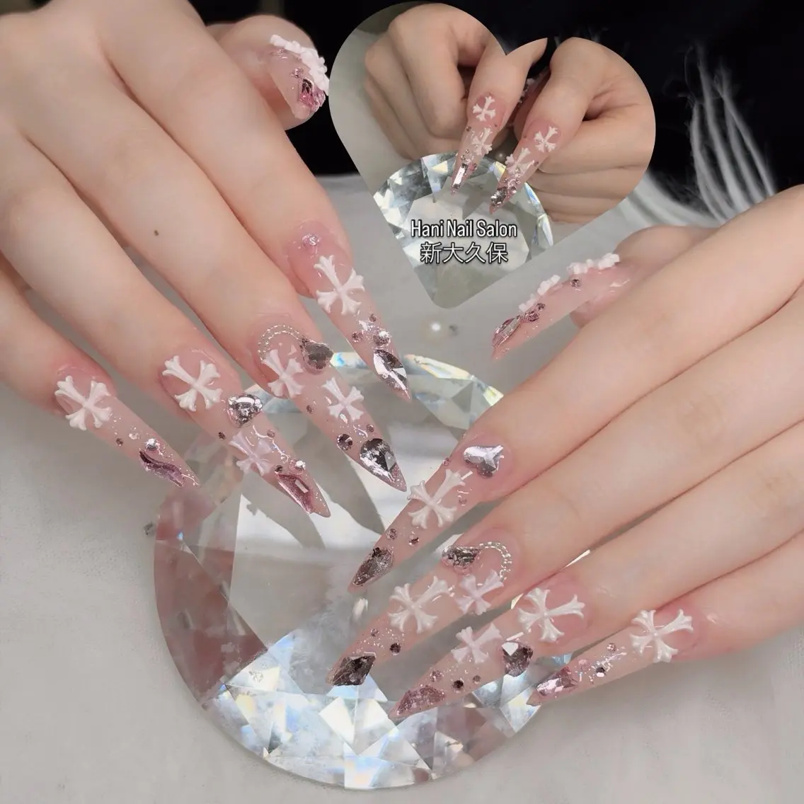ネイル フットネイル フレンチネイル グラデーション 韓国ネイル ロングネイル ハンドネイル Hani Nail Salonのネイルデザイン