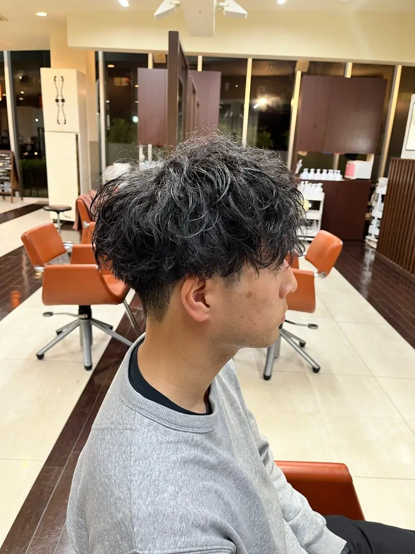 ショート パーマ メンズ マッシュ メンズパーマ 刈り上げ 🧊メンズ特化🧊 高木航希のヘアスタイル