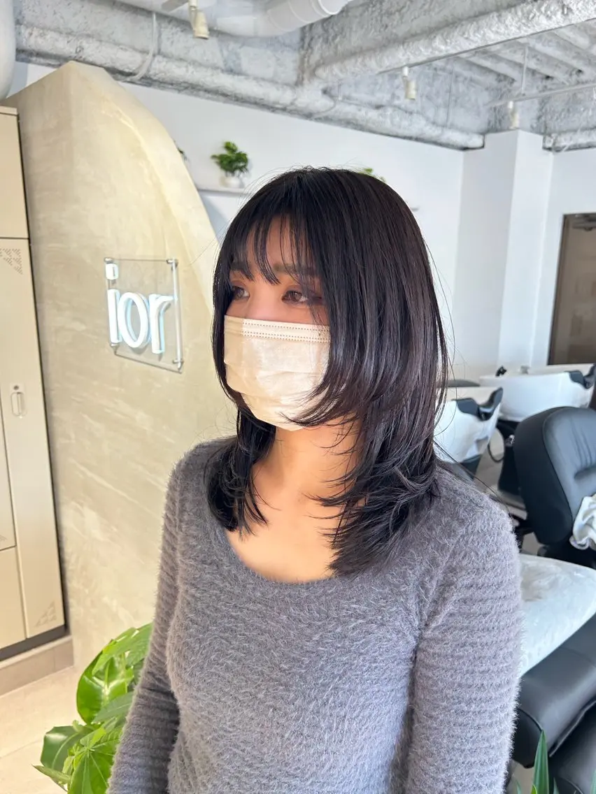 ミディアム レイヤーカット ウルフカット カット SAEKI【ior 】北千住店ブリーチのヘアスタイル