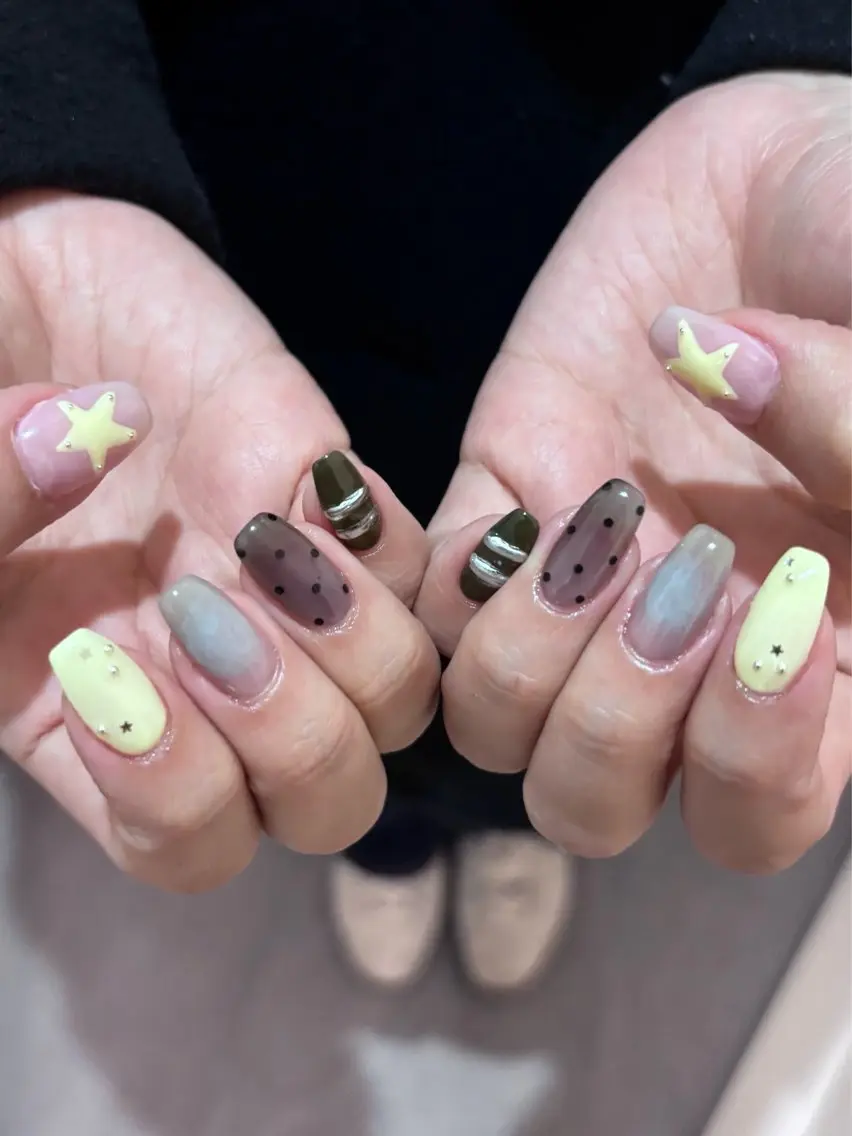 ネイル ハンドネイル mimi 高石桃朱のネイルデザイン