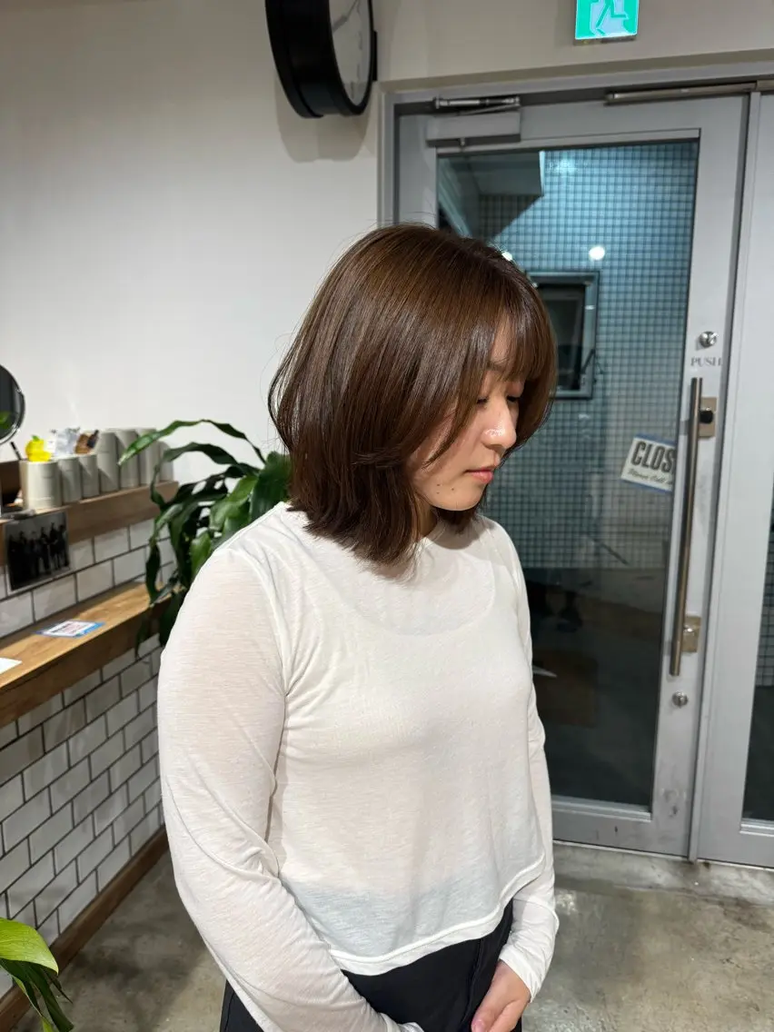 ショート ボブレイヤー ボブ くびれヘア レイヤーカット カット ヘアカラー レイヤー/大人ボブ 渡邉【日吉美容室】のヘアスタイル