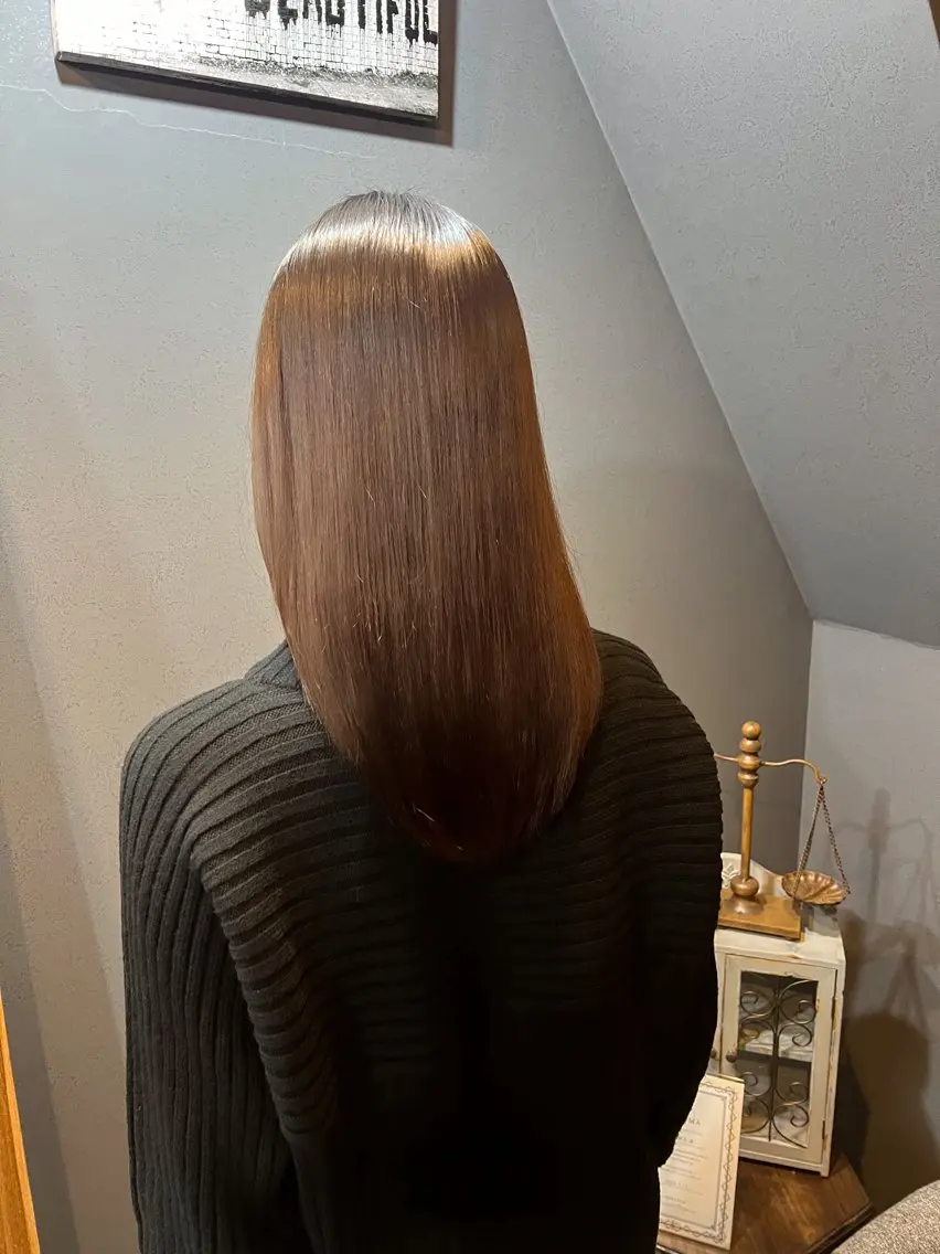 セミロング カラー 縮毛矯正 トリートメント カット ヘアカラー 縮毛矯正 トリートメント ヘッドスパ *くせ毛に特化* 【yun】のヘアスタイル