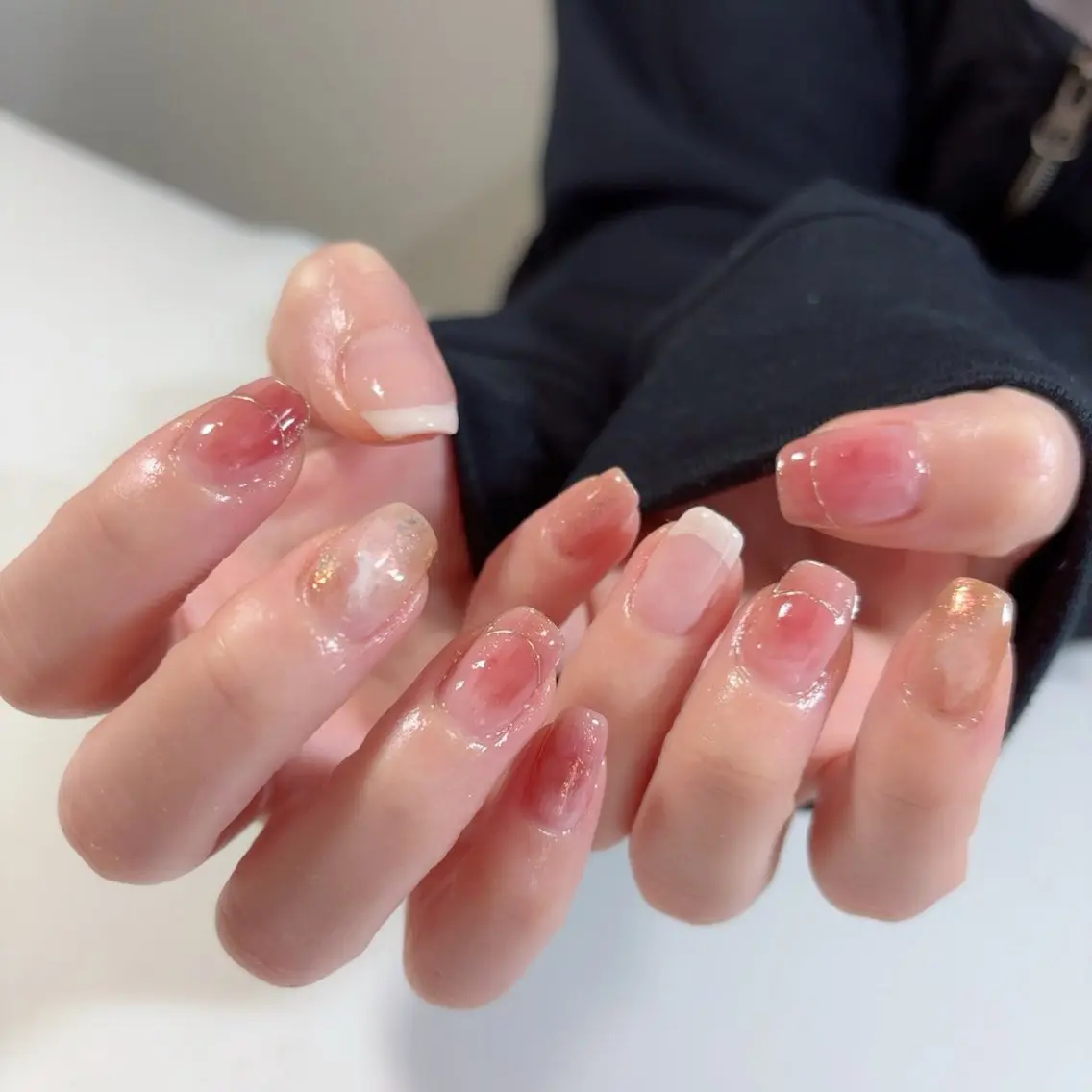 ネイル チークネイル ニュアンスネイル ハンドネイル * haruのネイルデザイン