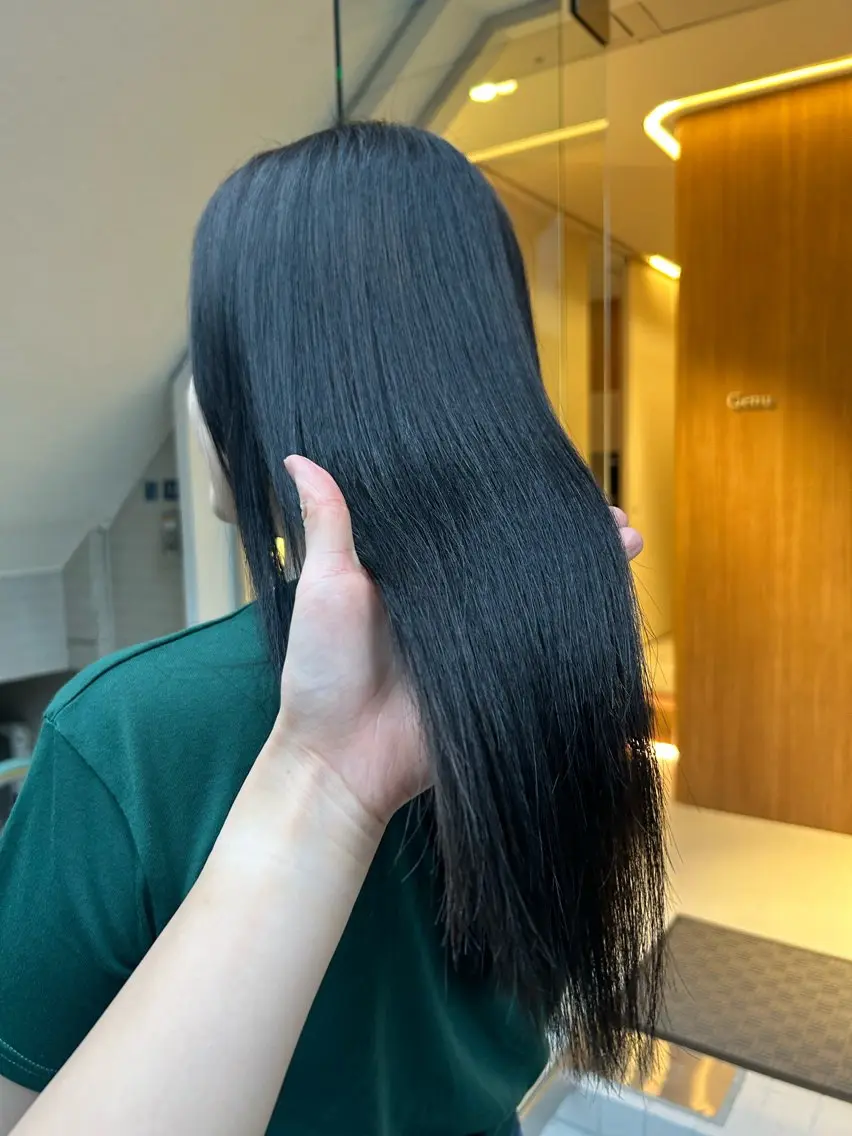 カラー 黒髪 ブルーカラー ブルーブラック オーガニックカラー 学生 頭身浴スパ/艶カラー /森下🌿matsuのエステ・リラクイメージ