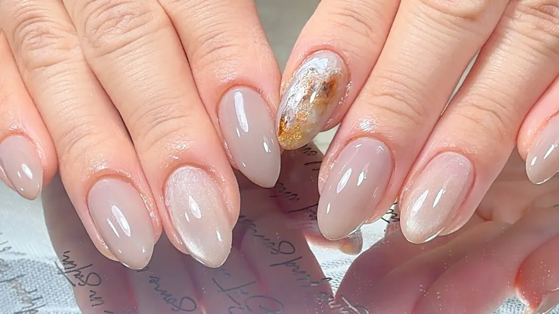 ネイル 大理石ネイル(マーブル) 持ち込み ハンドネイル Ayumi nails川崎店のネイルデザイン