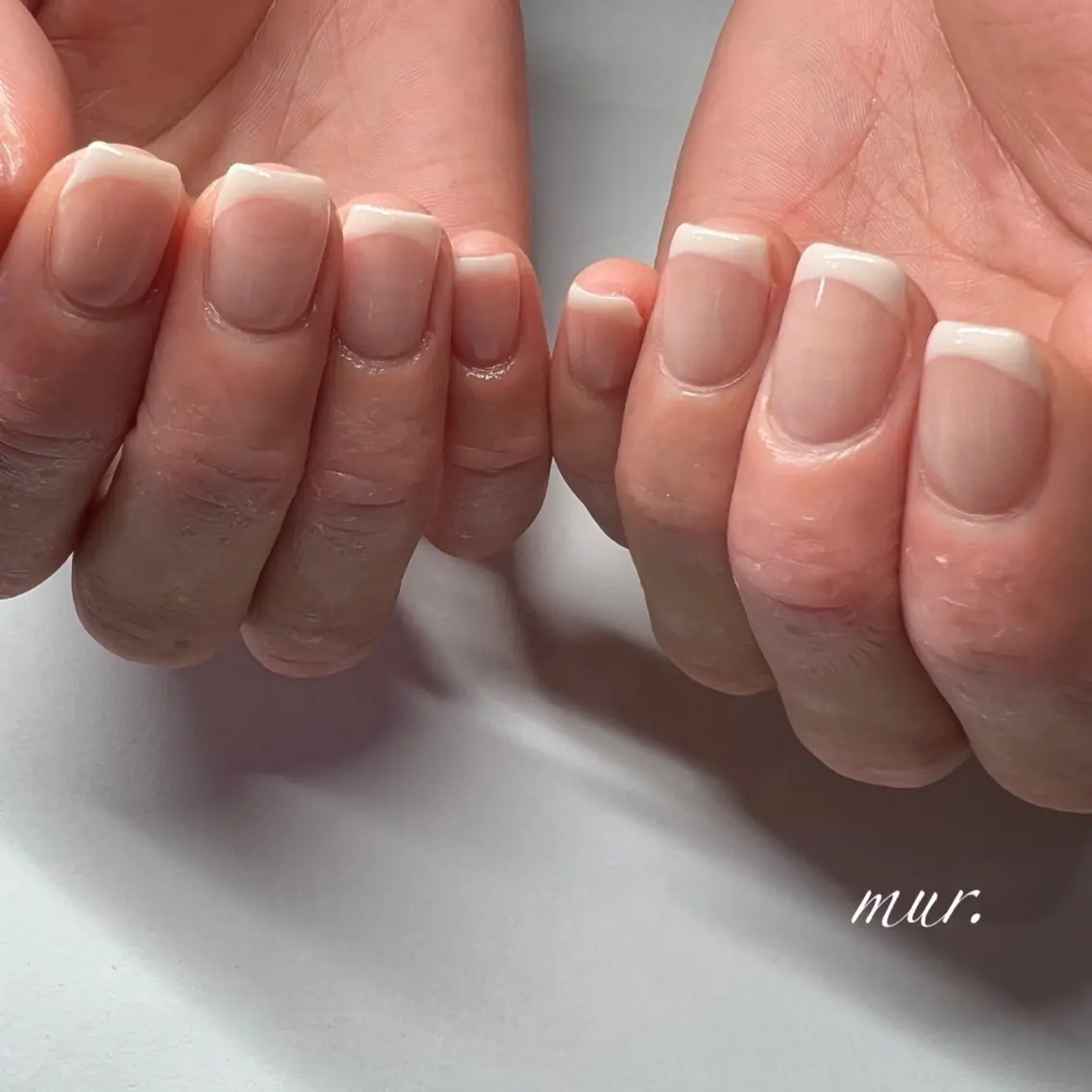 ネイル フレンチネイル ジェルネイル オフィスネイル ワンカラーネイル シンプルネイル nailsalon mur.のネイルデザイン