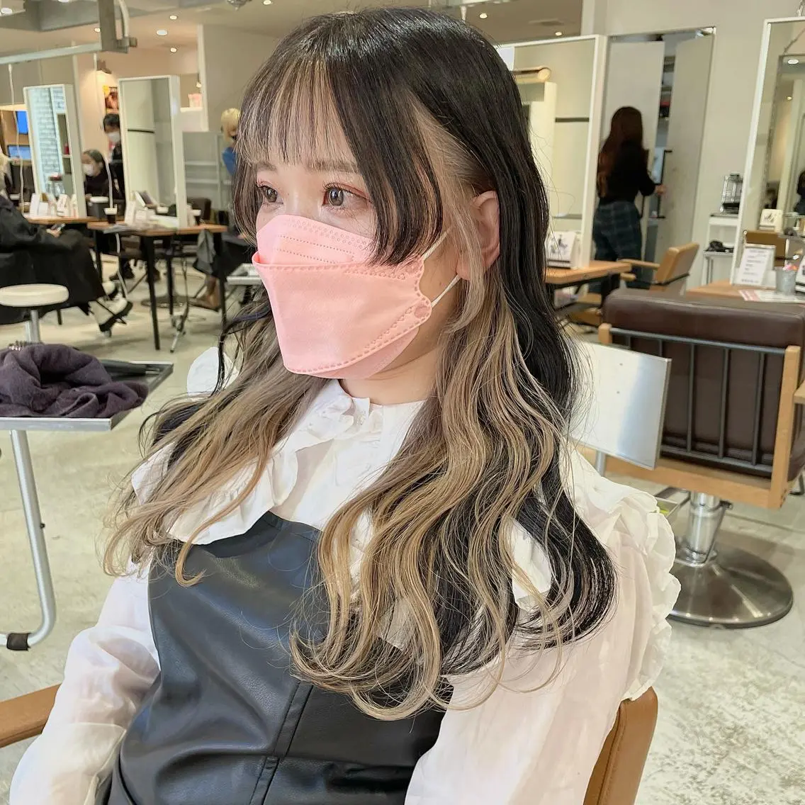 ミニモ限定🦋ブリーチカラー(ケアブリーチ1回+カラー+女神トリートメントの写真