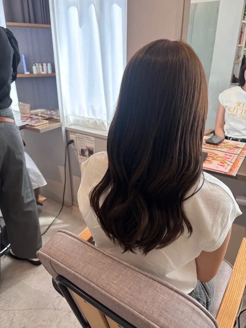 ロング 髪質改善 カット ヘアカラー 真鍋 月音のヘアスタイル