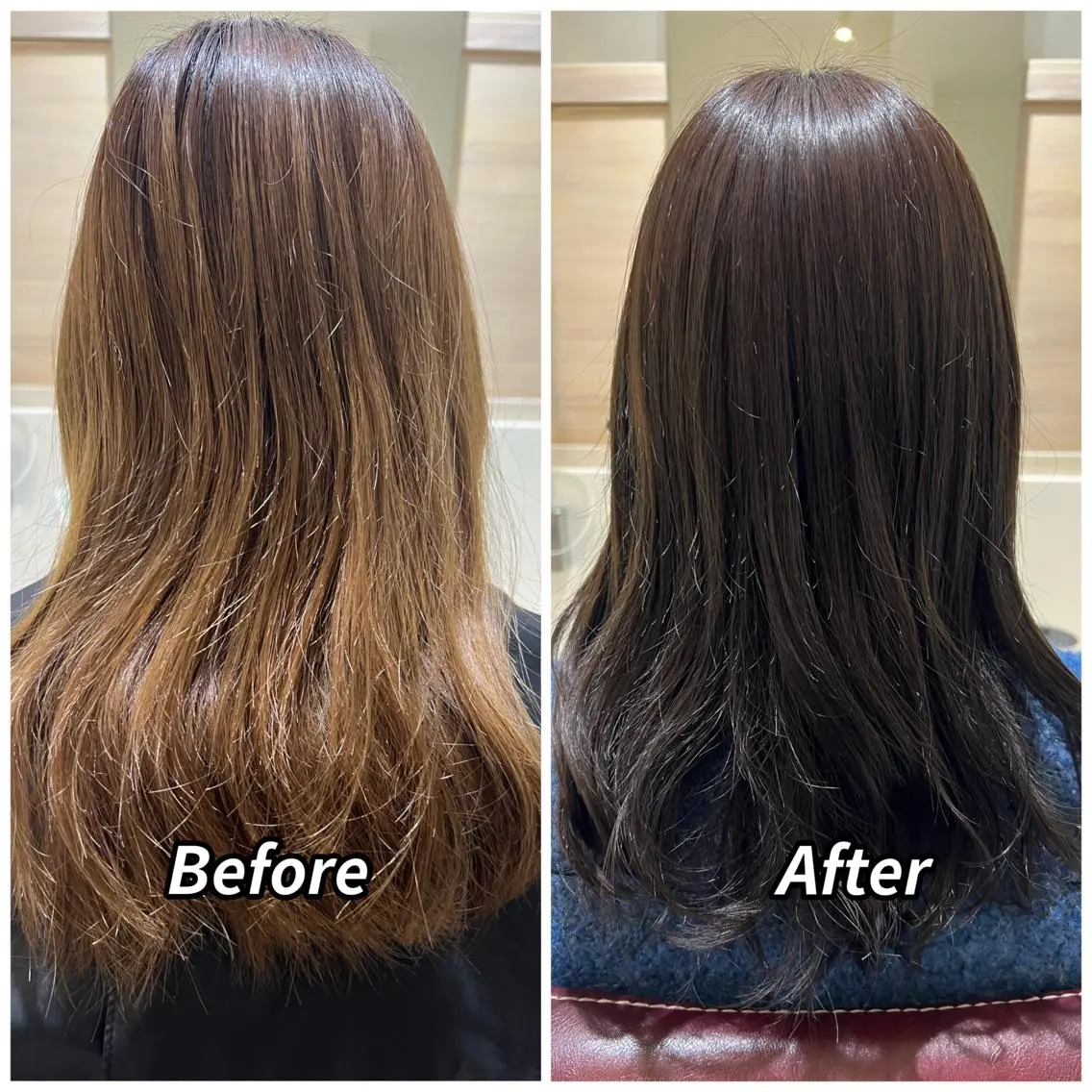 ロング カラー グレージュ 韓国風ヘア カット ヘアカラー トリートメント ヘッドスパ 🥣🫧‪艶カラー 🦋アカマ ミユ🦋のヘアスタイル
