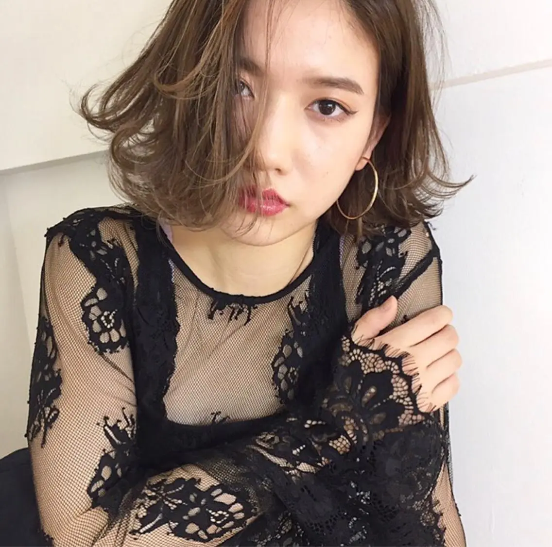 ショート カラー ヘアアレンジ 銀座/ハイトーン/ hayaka 🖤のヘアスタイル