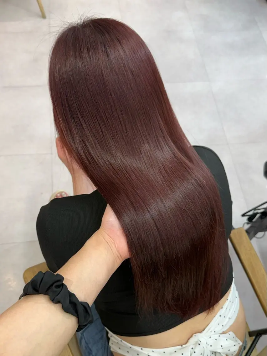 ロング ヘアカラー るな🩰 銀座暖色レイヤー🎀のヘアスタイル