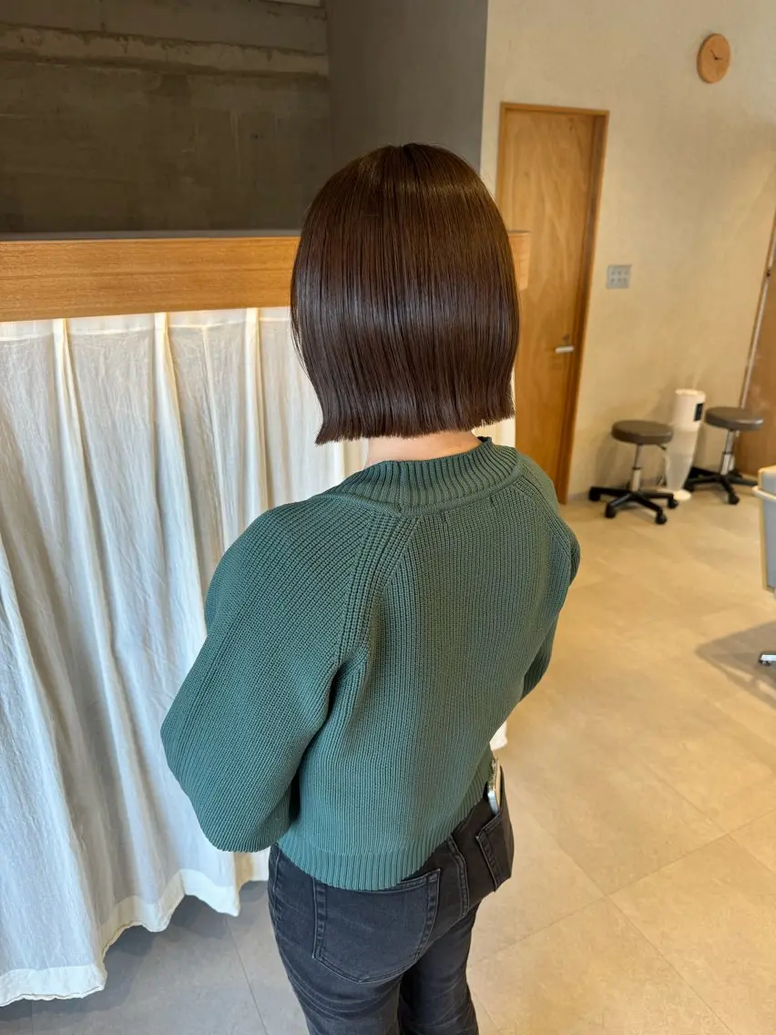 ショート カラー カット ヘアカラー トリートメント メンズパーマ/ ボブパーマ/タクミのヘアスタイル