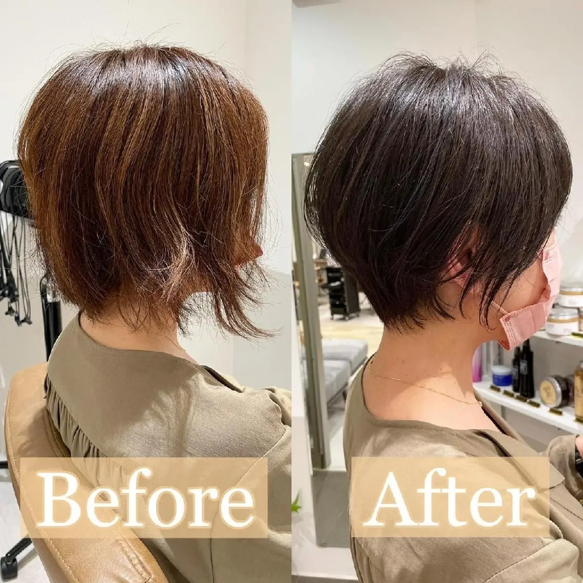 ショート ショートボブ ボブ くびれヘア ショートヘア 髪質改善:クロスパー マ特化型⭐中西雄大✂のヘアスタイル