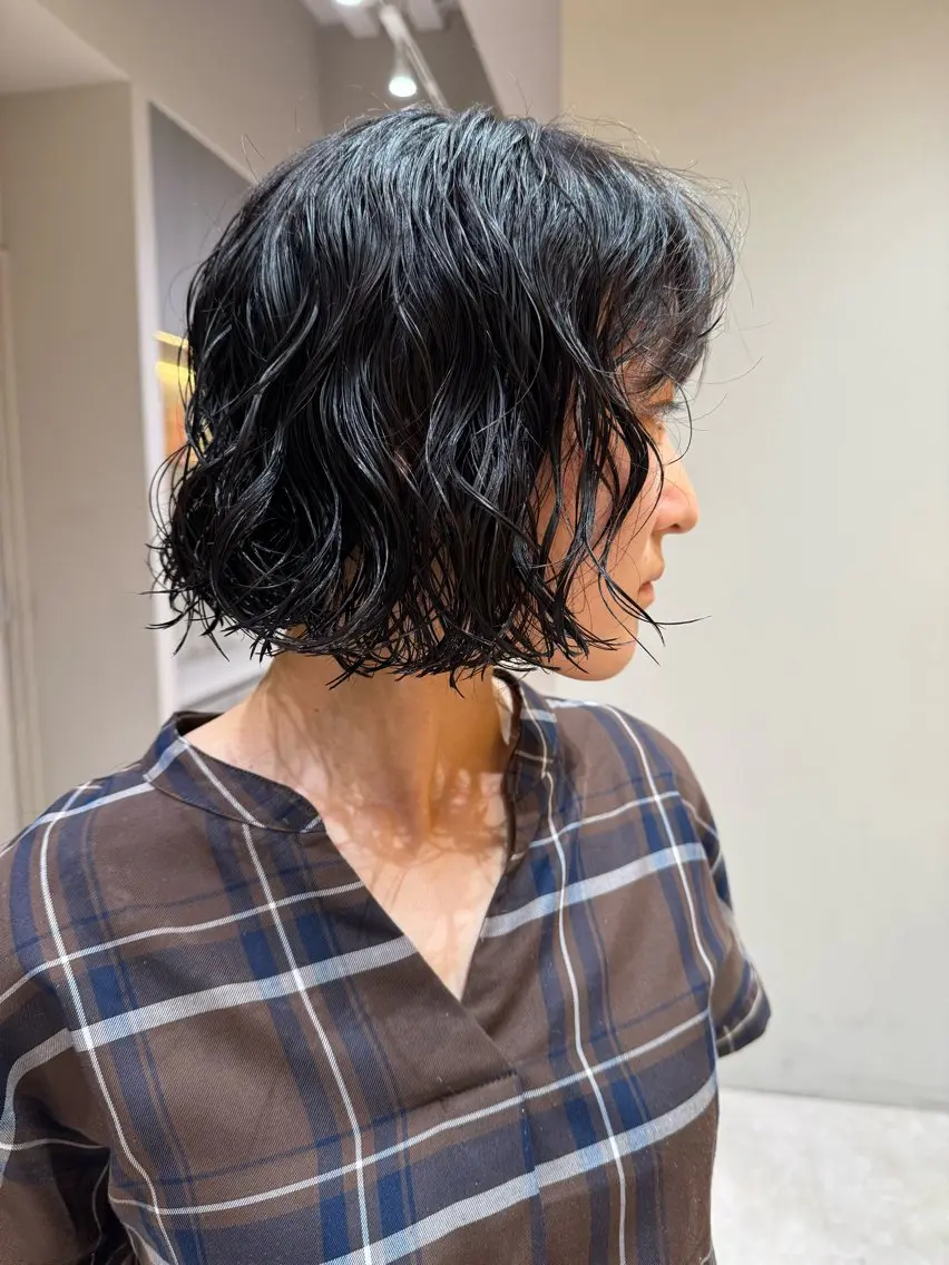 ショート カット パーマ 🩵縮毛矯正・ボブ 岩原朋也🩵のヘアスタイル