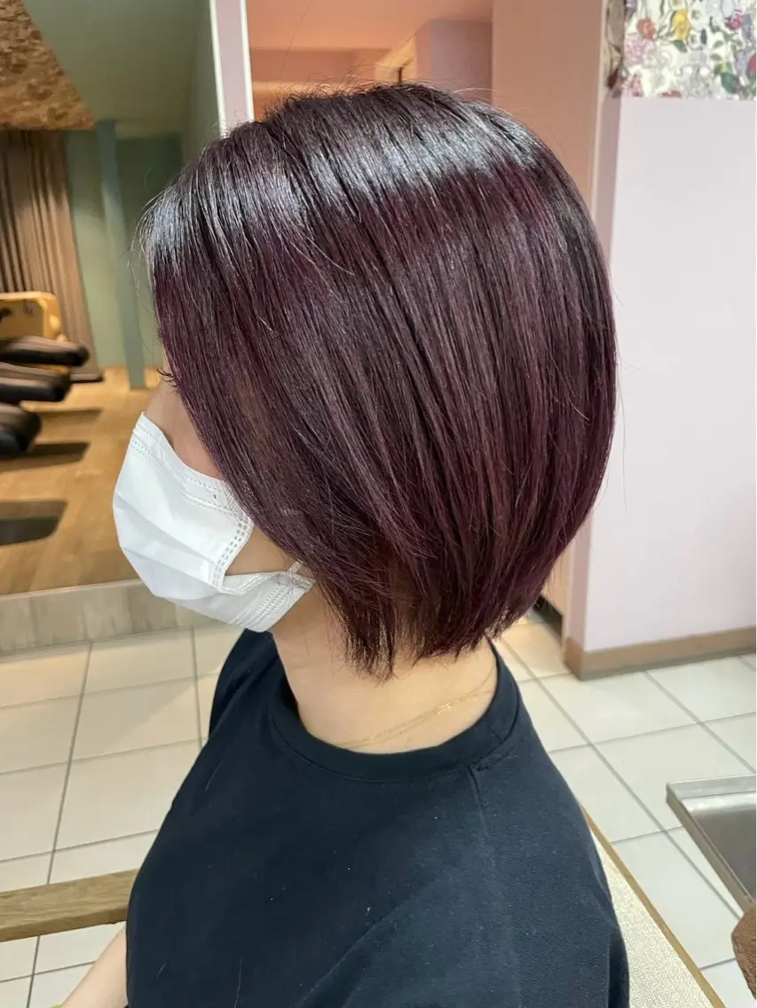 カラー ヘアカラー トリートメント ユキ 東大阪カラーモデルのヘアスタイル