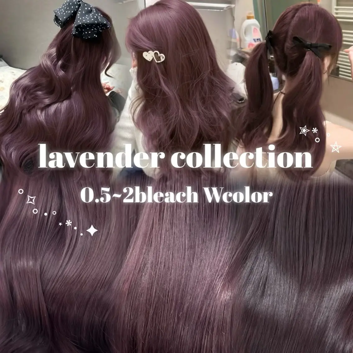 セミロング カラー ヘアアレンジ ヘアカラー トリートメント ヘッドスパ ヘアセット 🤍淡色ピンク&ラベ ンダーYUKI🤍のヘアスタイル