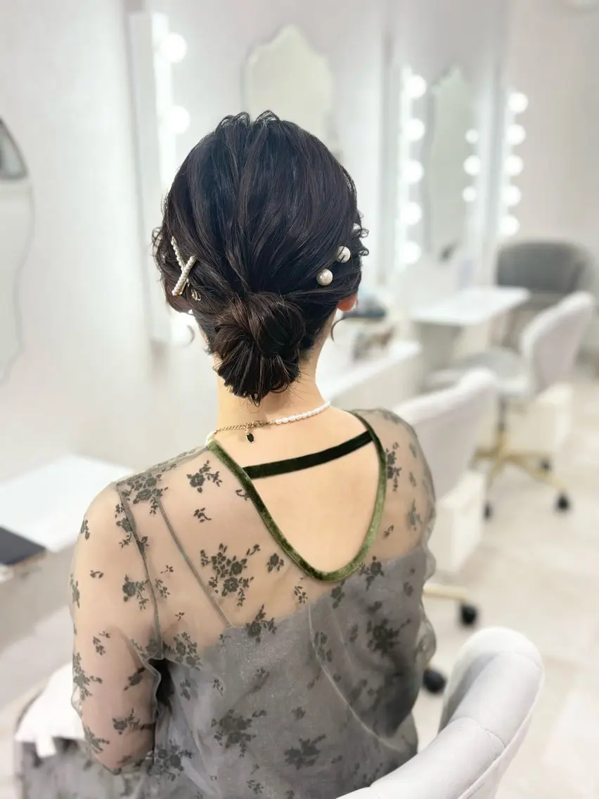 ミディアム ヘアアレンジ ヘアセット ヘアセットサロン /上坪愛美のヘアスタイル