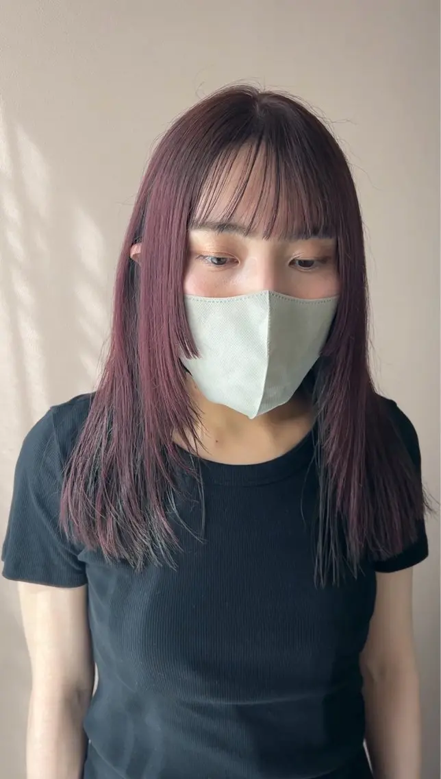ロング カラー ブリーチ ラベンダーカラー ピンクカラー ピンクラベンダー カット ヘアカラー トリートメント hubhair レイヤー/透明感のヘアスタイル