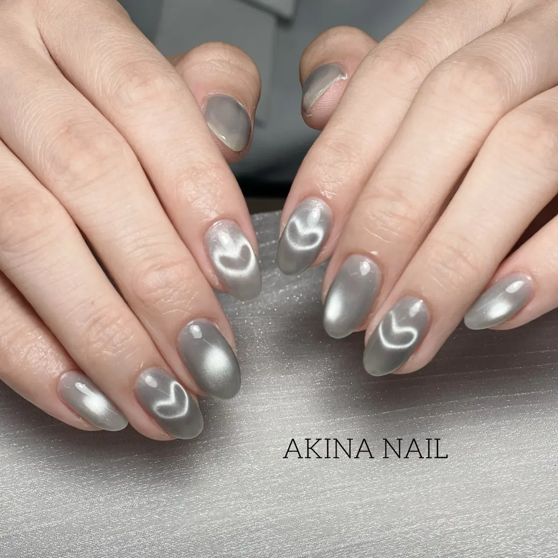 ミディアム ハンドネイル ハンドケア Akina Nail 亀戸のネイルデザイン