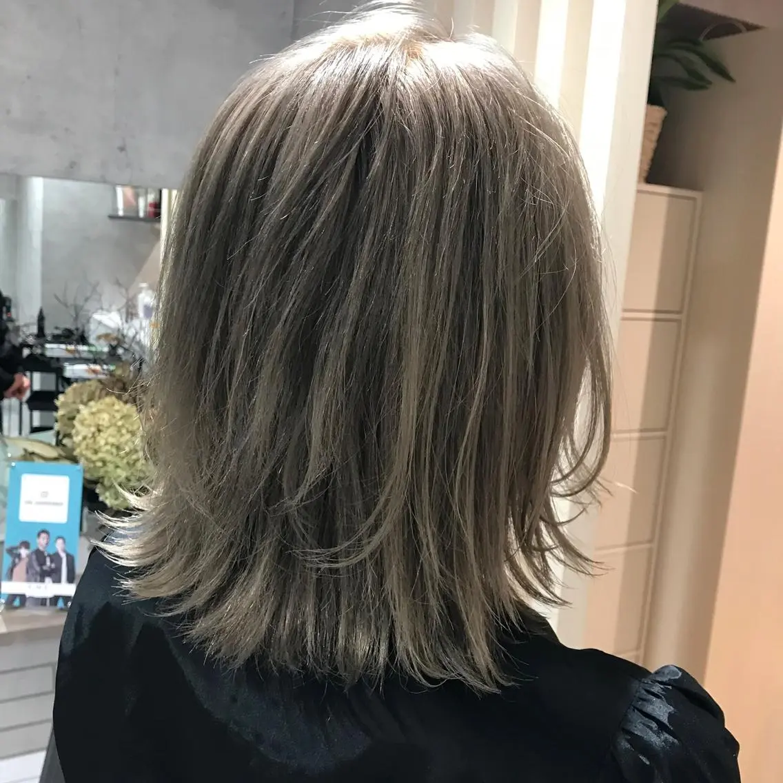 ミディアム カラー カット ヘアカラー 髪質改善will hairdesignのヘアスタイル