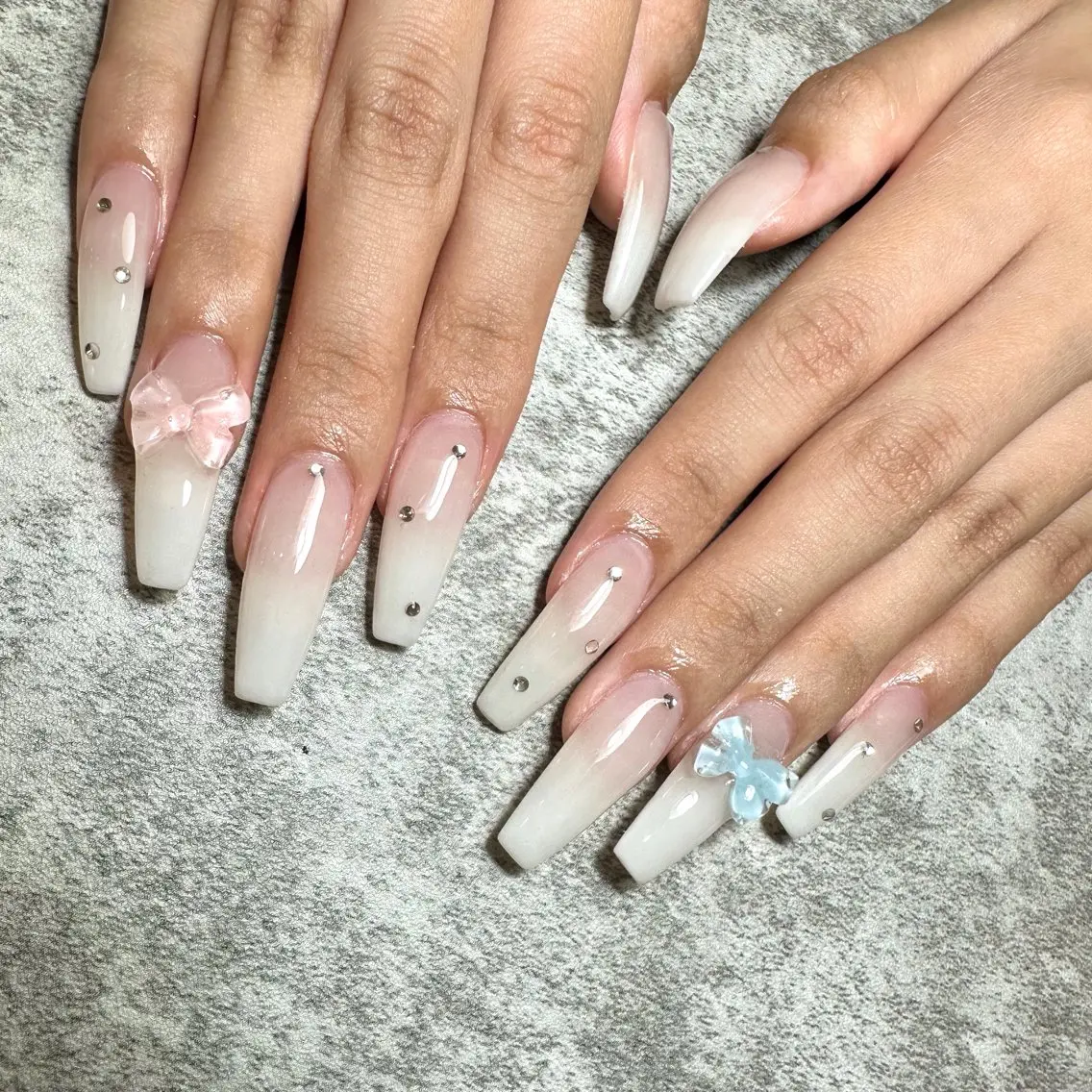 ネイル ロングネイル ホワイト Mii nailのネイルデザイン
