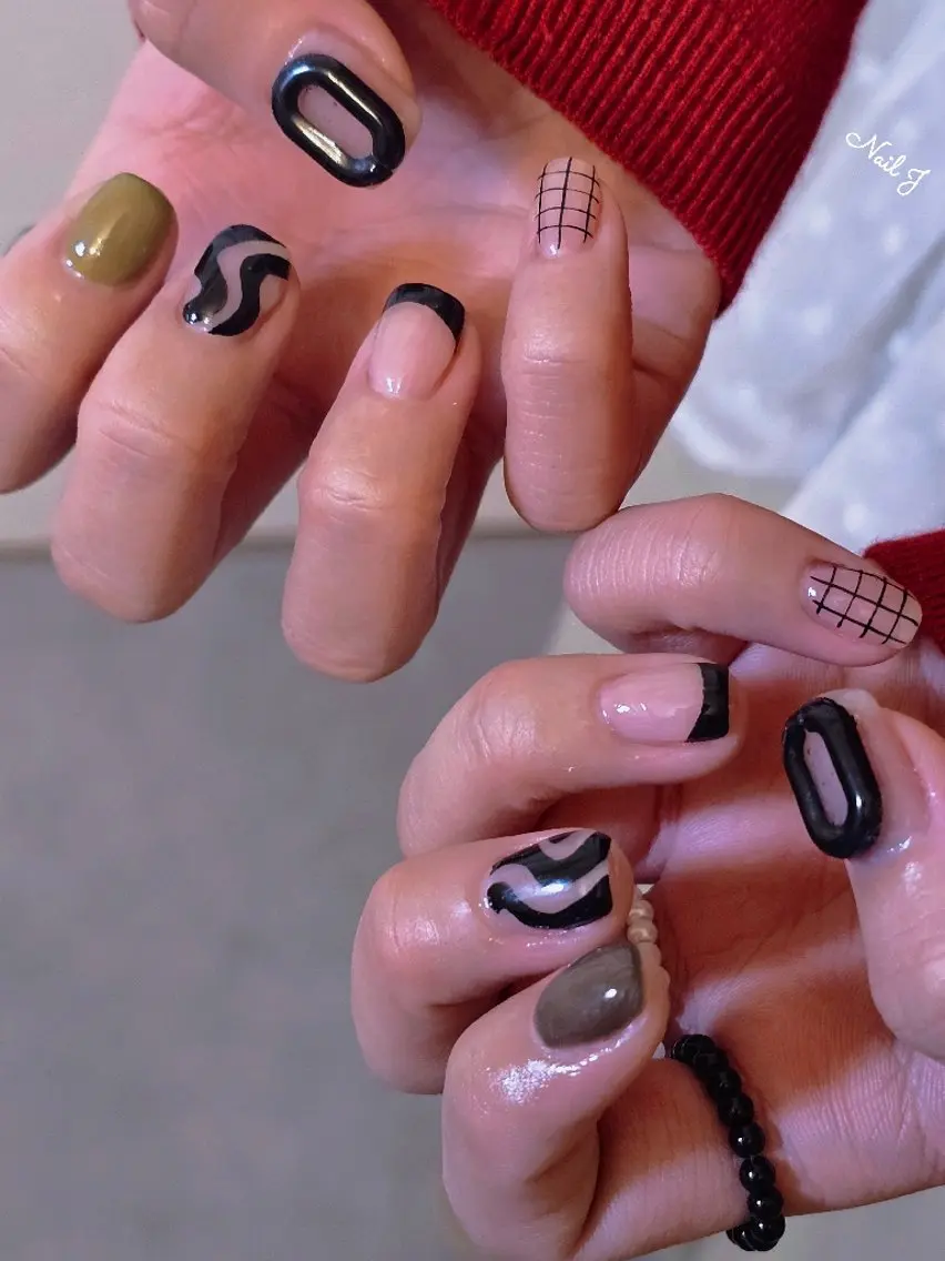 ネイル 韓国ネイル 持ち込み ニュアンスネイル ハンドネイル Nail Jのネイルデザイン