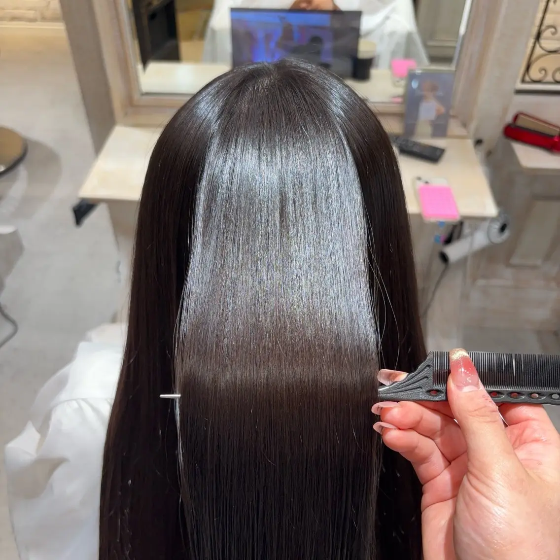 縮毛矯正 キグレマユ 🦋.モデル募集中のヘアスタイル