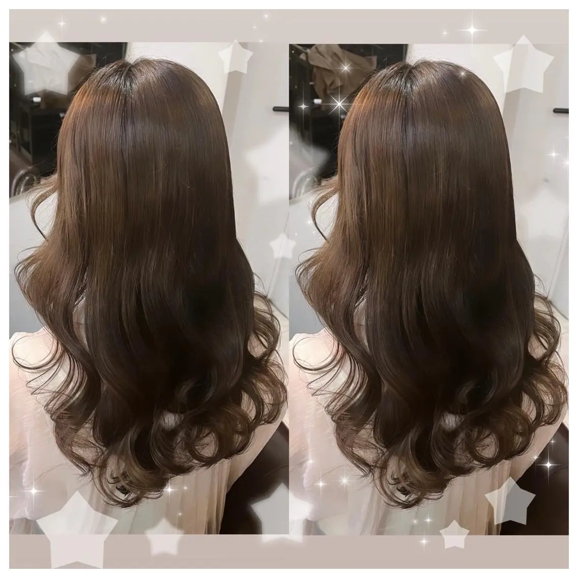 セミロング カラー ヘアアレンジ 結婚式・ブライダル シールエクステ バレイヤージュ 黒髪 ブリーチ セキグチ💞 lilaのマツエク・マツパデザイン