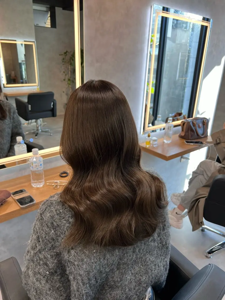 セミロング カラー 💖札幌カラー 指名No.1💖玲奈のヘアスタイル