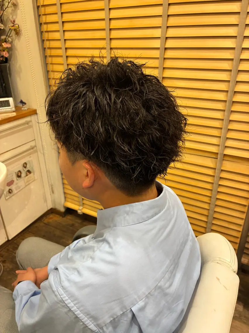 パーマ メンズ カット パーマ 友永 風歌のヘアスタイル