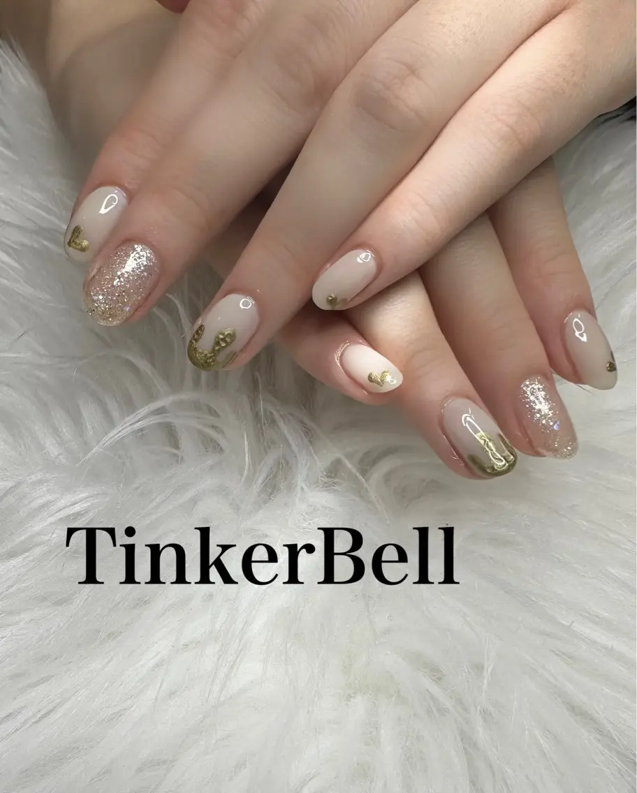 ネイル シンプルネイル ハンドネイル Tinker Bellのネイルデザイン